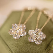 Load image into Gallery viewer, Zircon Crystal Flower Smart Flower Chain Earrings