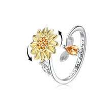 Load image into Gallery viewer, Sunflower Spinning Ring - Adjustable