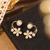 Sweet Hoop Flower Earrings