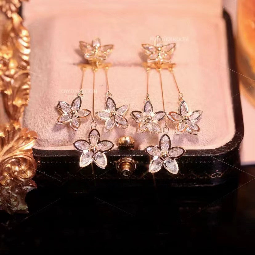 Zircon Petite Flower Earrings