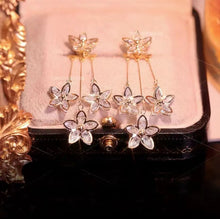 Load image into Gallery viewer, Zircon Petite Flower Earrings