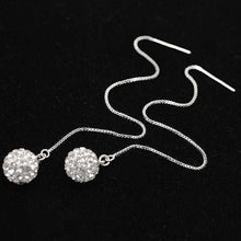 Load image into Gallery viewer, Shambhala earrings earrings fashion tassel long style studded with crystal diamond ball earrings