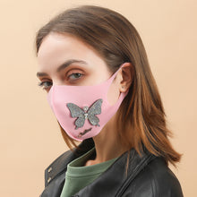 Load image into Gallery viewer, Personalized Butterfly Fabric Baroque Mask