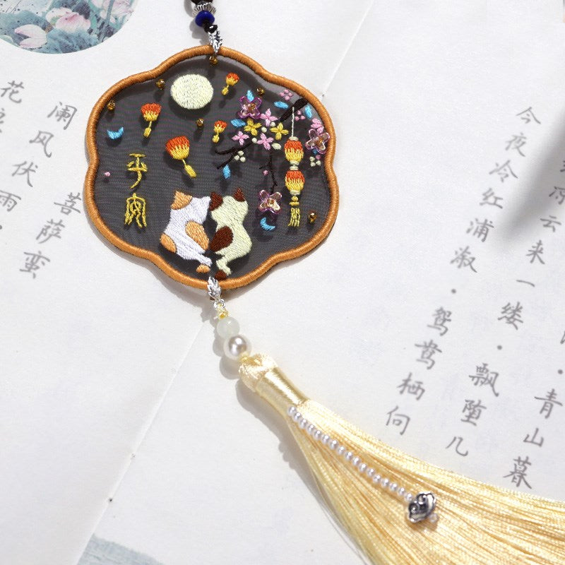 Fan-shaped pendant handmade DIY material package