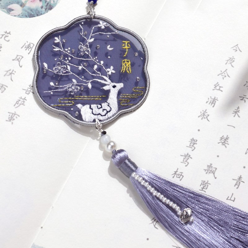 Fan-shaped pendant handmade DIY material package
