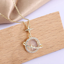 Load image into Gallery viewer, Planet Zircon necklace with stylish design