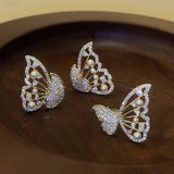 Microset Double Detachable Double Butterfly Earrings